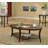 Perth Espresso Oval Coffee Table with Shelf