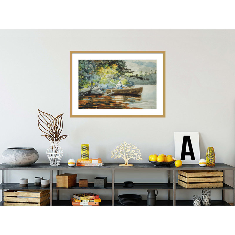 «A Good One Adirondacks» par Winslow Homer, impression giclée sur cadre, H 28,76 po x l 41,5 po