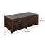 Flint Coffee Table, 2 Drawers, Crates, Dark Brown Mahogany, 50 Inch