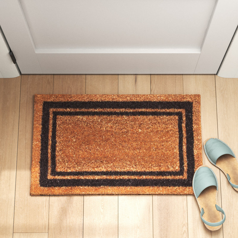 Tapis d'entrée antidérapant Mariah, 1 pi 6 po x 2 pi 6 po, Noir