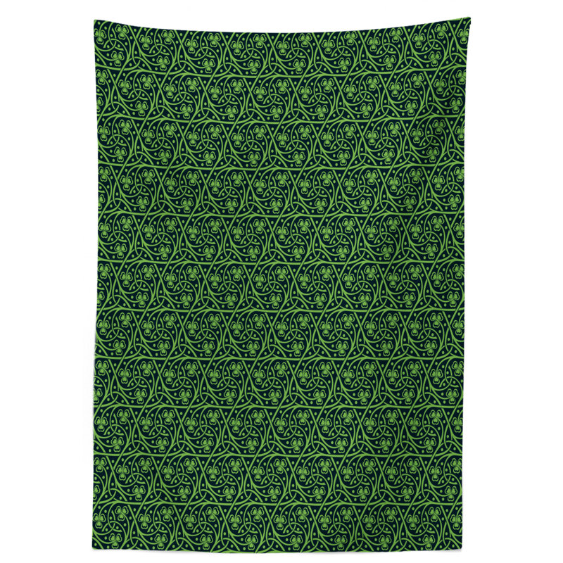 Irish Geometric St. Patrick's Day Tablecloth, 84" L x 60" W
