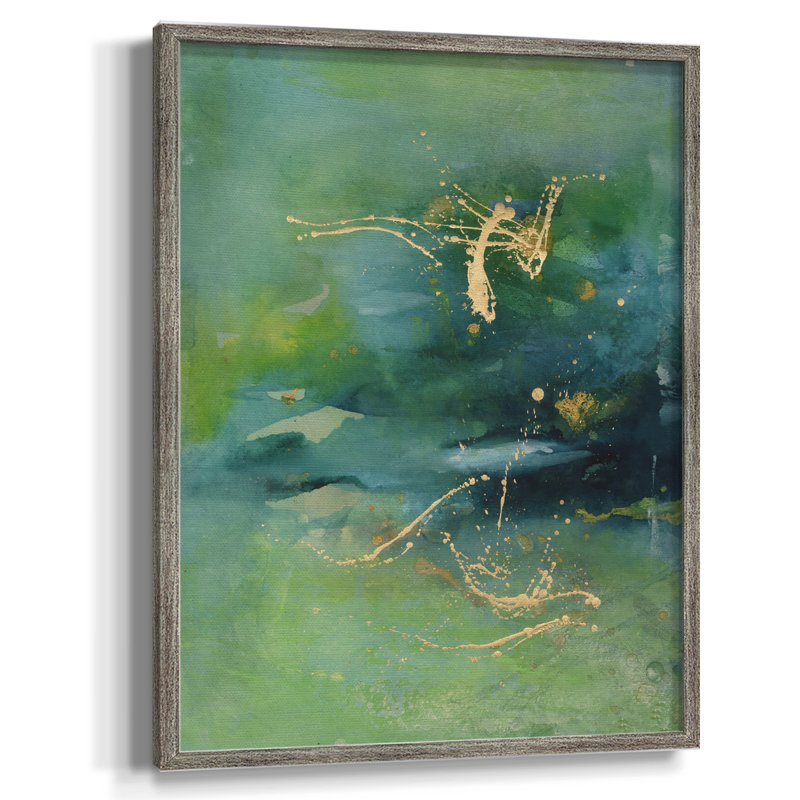 «Peaceful Diptych II», reproduction encadrée - bois massif, H 15 po x l 12 po