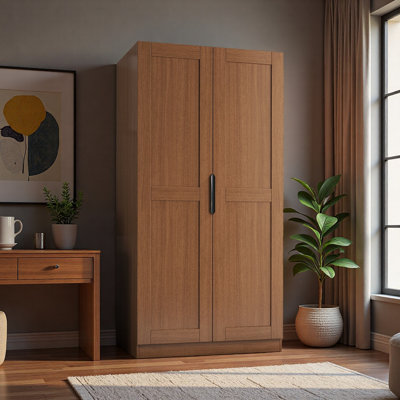 Armoire de cuisine 62,99 po, buffet autoportant avec tablettes réglables, armoire de rangement au fini noyer / blanc pour la cuisine, la salle à manger et le salon