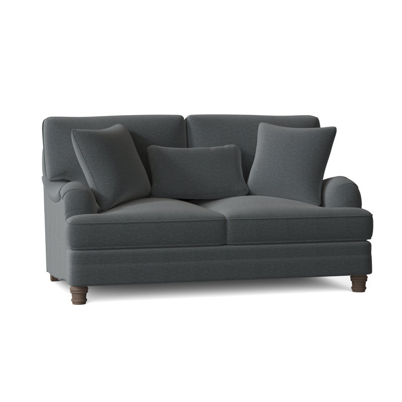 Tarleton Loveseat, Cream Chenille 1345-002, Aged Gray