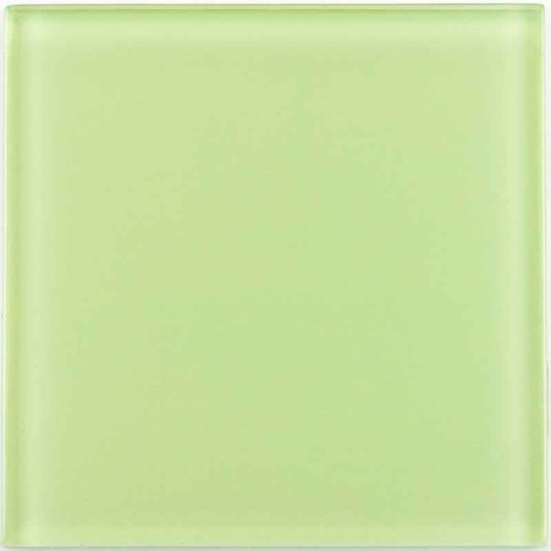 Torch Song 4'' W x 4'' L Glass Singular Tile, Lime