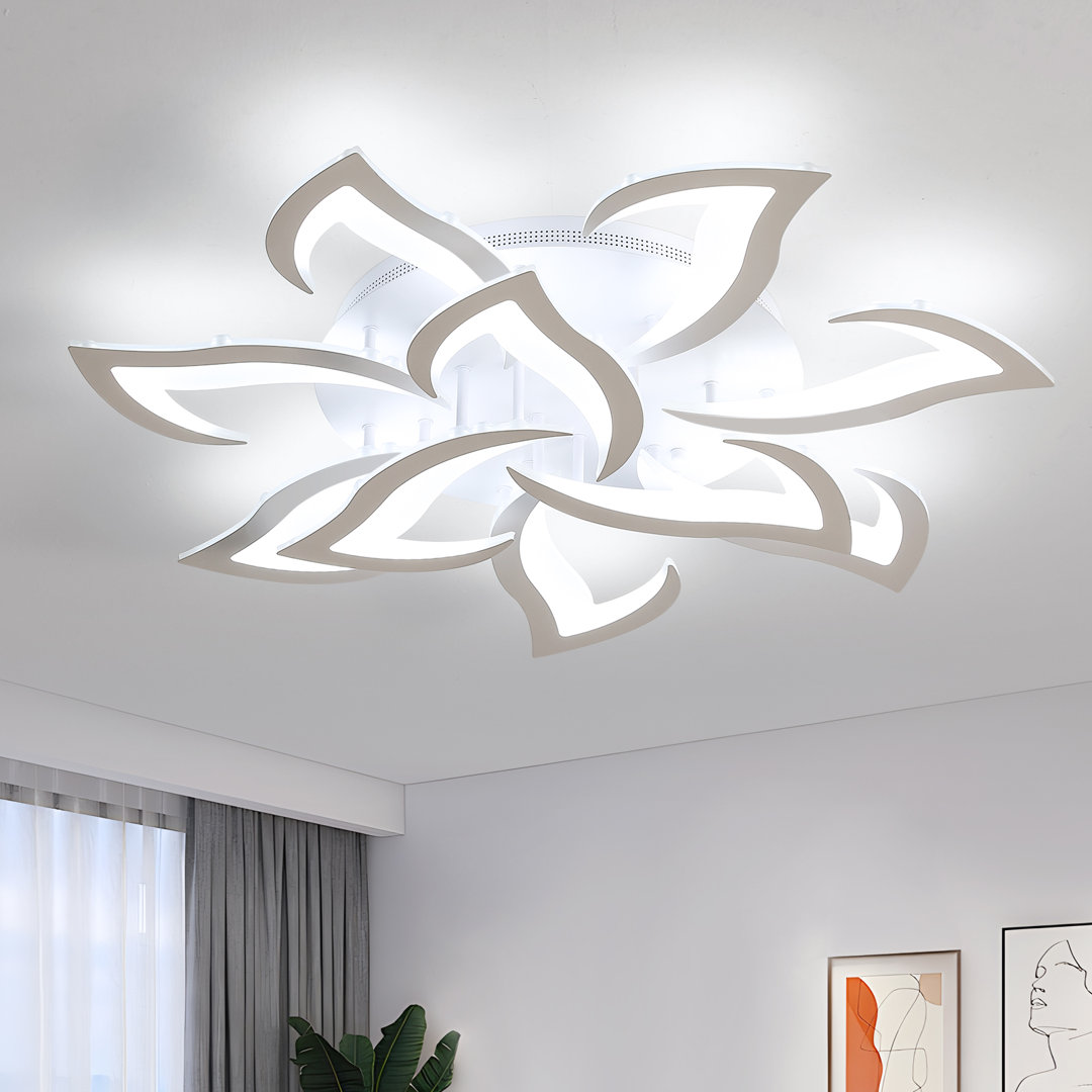 LED-Deckenleuchte 10-flammig Avry, 60 cm aus Acryl