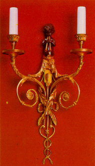 Cowie Candle Wall Light, French Gold