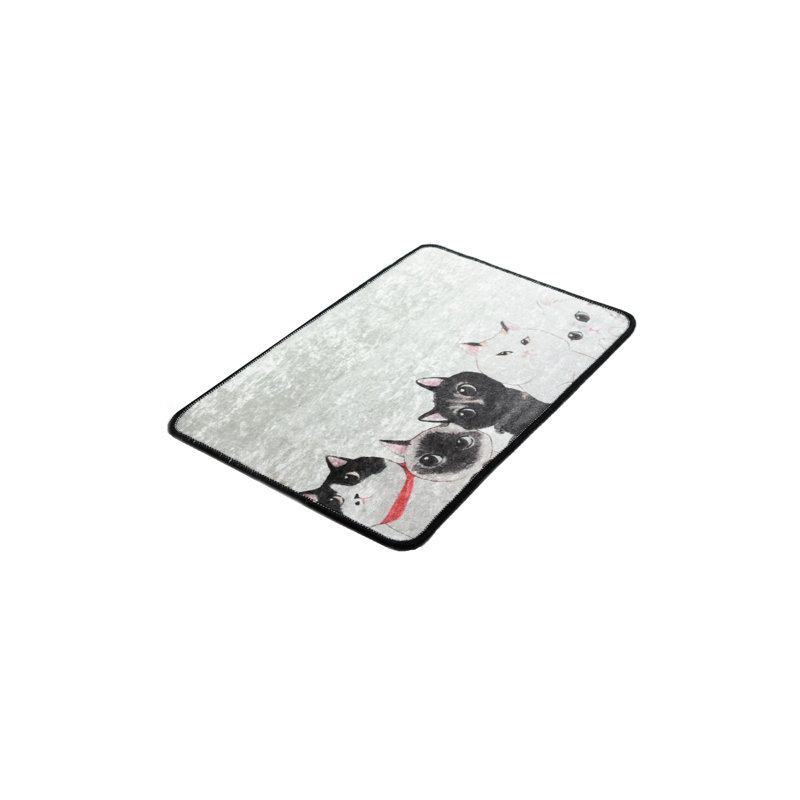 Non-Slip Bathmat, 100% Polyester, 15.8 x 23.6 inches | Antiallergic, Dust & Stain Repellent, 20.5 oz/sq yd | Machine Washable, Easy Care | Ideal for Bathrooms, Elegant & Functional Design