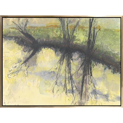 «Quiet Stream», peinture sur toile à cadre flottant