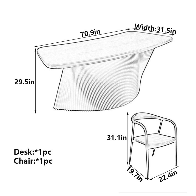 Dayville, 29.5" H x 70.9" L x 31.5" W