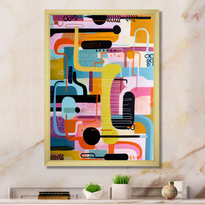 Mid-Century géométrique, collage amusant I - art mural géométrique