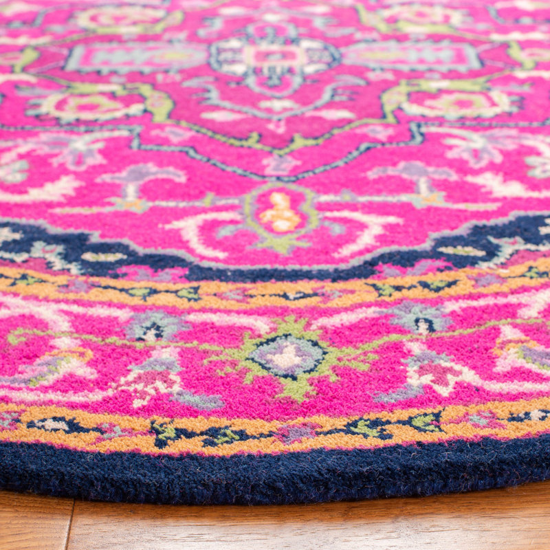 Blokzijl Hand Tufted Wool Oriental Rug, Round 5'