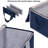 Clothes Storage Bag Organizer For, Blankets, Clothing, Comforters And Bedding Sets,Stackable With Zippers,Clear Window,( Blue/3 Pack)