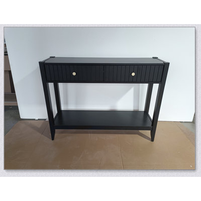 Console Table With Drawers, Narrow Wood Accent Sofa Table Entryway Table With Storage Shelf For Entryway, Front Hall, Hallway, Living Room