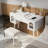 Elegant Vanity Makeup Table And Chair Set With Organizer, Charging Port, And Dual-Function Writing Desk.-1297424447