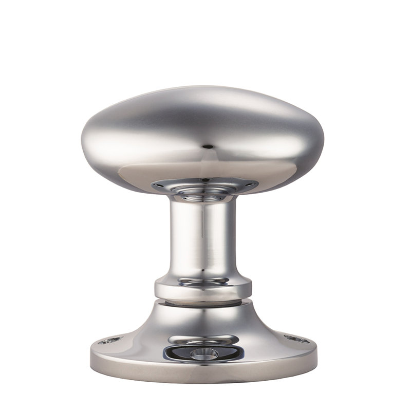 Ice Double Dummy Door Knob, Polished Brass
