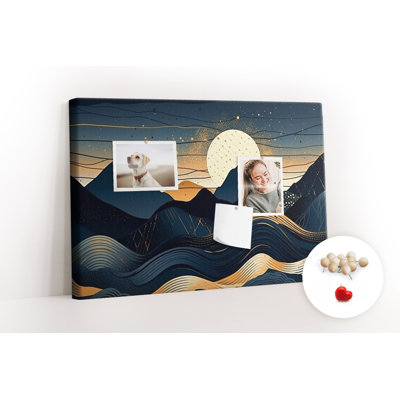 Wall Mounted bulletin board print wall art notice boards decorative corkboard Sunset landscape
