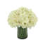 White And Pink Hydrange In Glass Vase