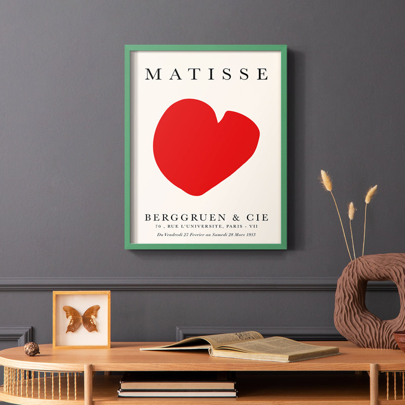 Matisse CCXV III, reproduction encadrée - bois massif, H 10 po x l 8 po, Vert
