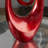 Polystone Swirl Abstract Decorative Red Sculpture-107635934