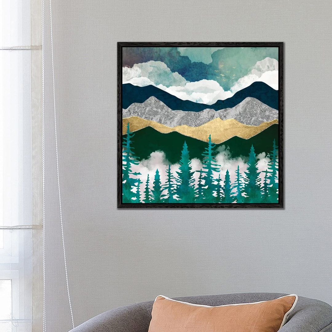 Misty Pines II von SpaceFrog Designs - Galerie-umwickelte Leinwand Giclée auf Leinwand