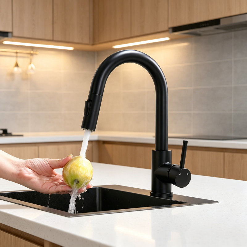 Robinets de lavabo avec douchette rétractable, robinet de préparation pour mini-bar