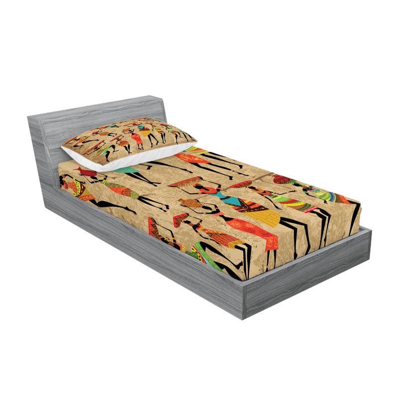 Multicolore Ambusonne, Twin Sheet Set with 2 Pillowcases