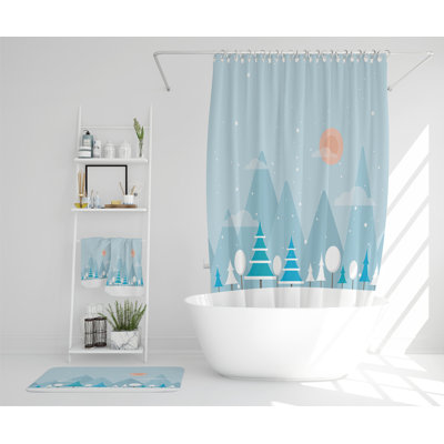 Jamila Polyester Shower Curtain Set
