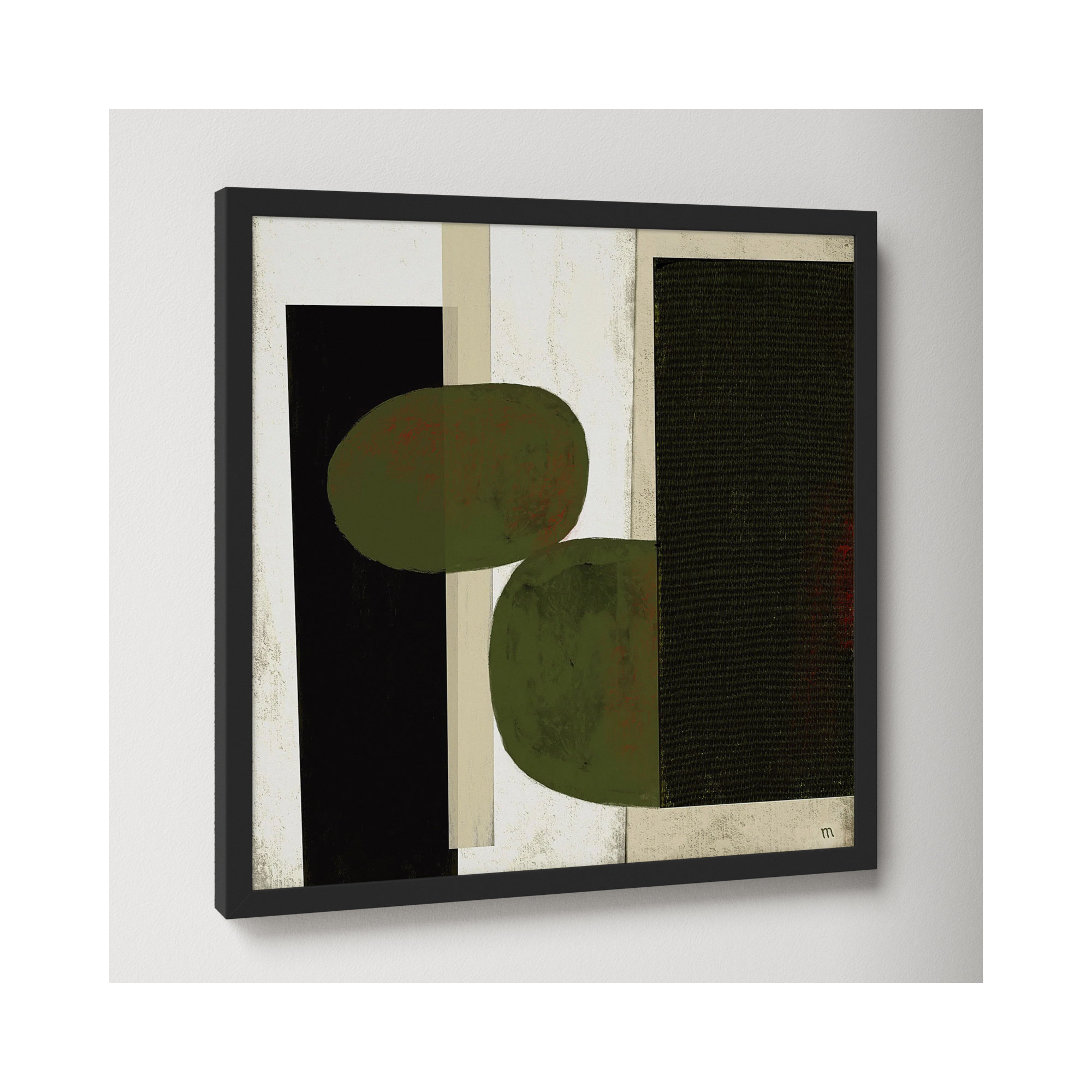 Collage 1 by StudioM, Black Framed Paper, 16" H x 16" W x 1.25" D