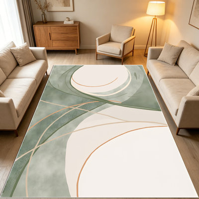 Tapis de style abstrait pour art de 1 PC pour le salon, doux et confortable, adapté à toutes les saisons, facile à entretenir, tapis de sol intérieur lavable à la machine, sous la table de ferme convenant à la chambre à coucher, à la salle à manger, au bureau, au balcon, au patio, à la maison
