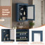 Armoire de rangement de salle de bain murale avec miroir, armoire à pharmacie avec tablette réglable en hauteur