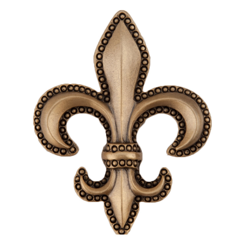 Poignée d'armoire Fleur-De-Lis, Or musée