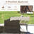 Rattan Daybed w/ Adjustable Backrests & Retractable Canopy for Patio-1847037924