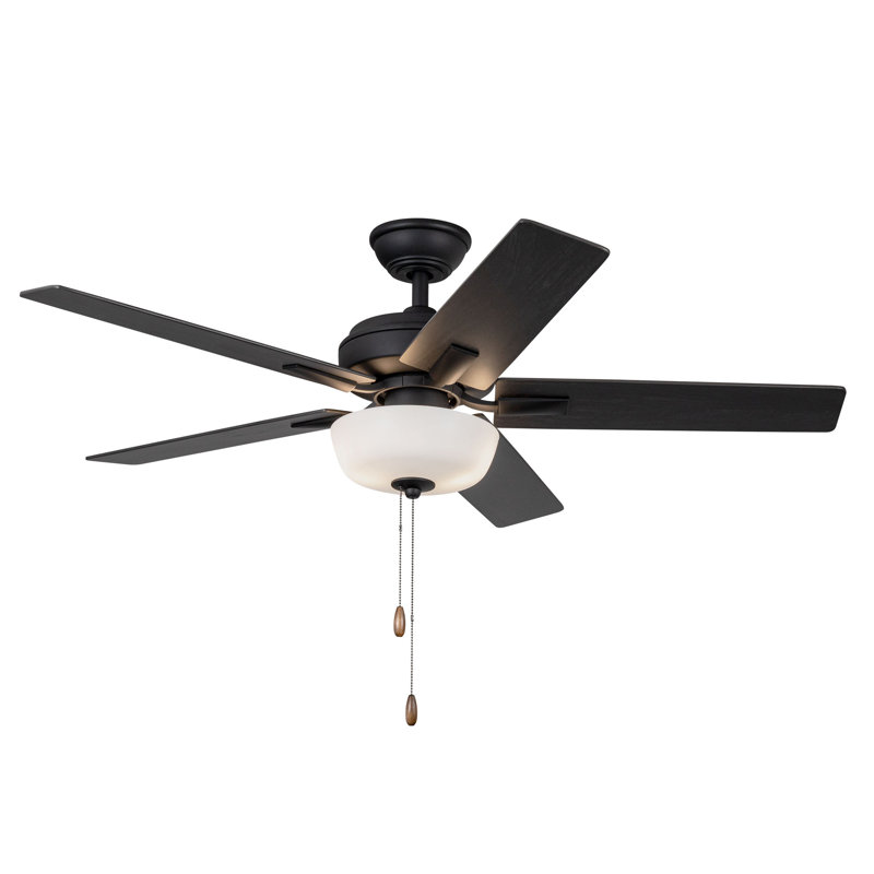 Erikson LED Ceiling Fan, Matte Black, Black