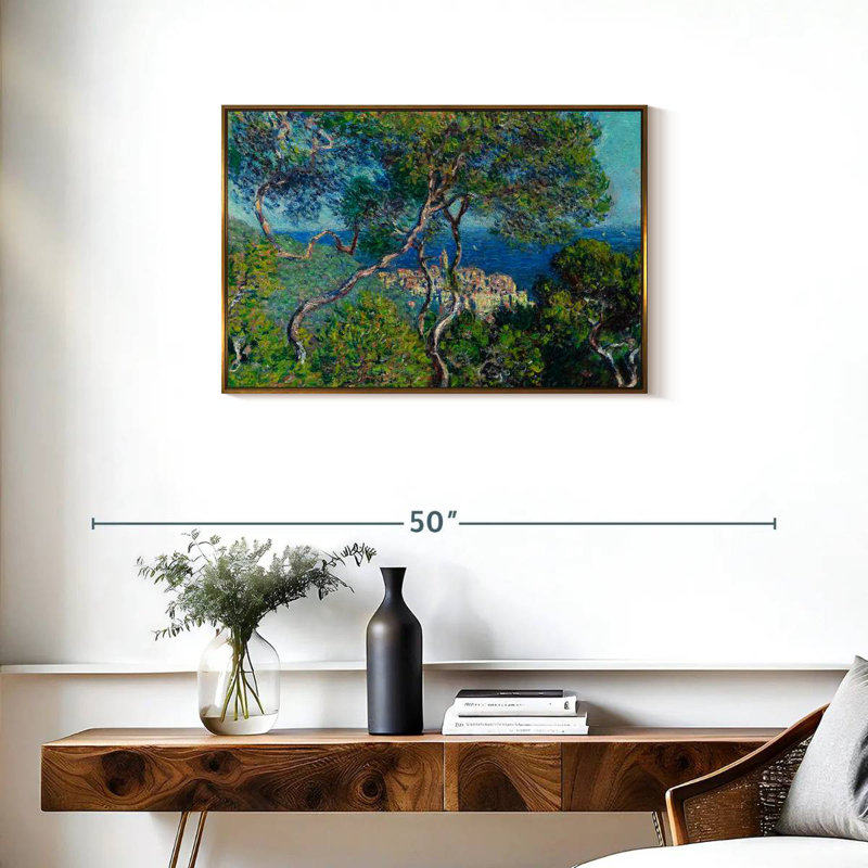Bordviera 1884, Cadre flottant doré, 31 po x 21 po