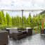 Parasol rectangulaire double face extérieure avec protection UV et manivelle
