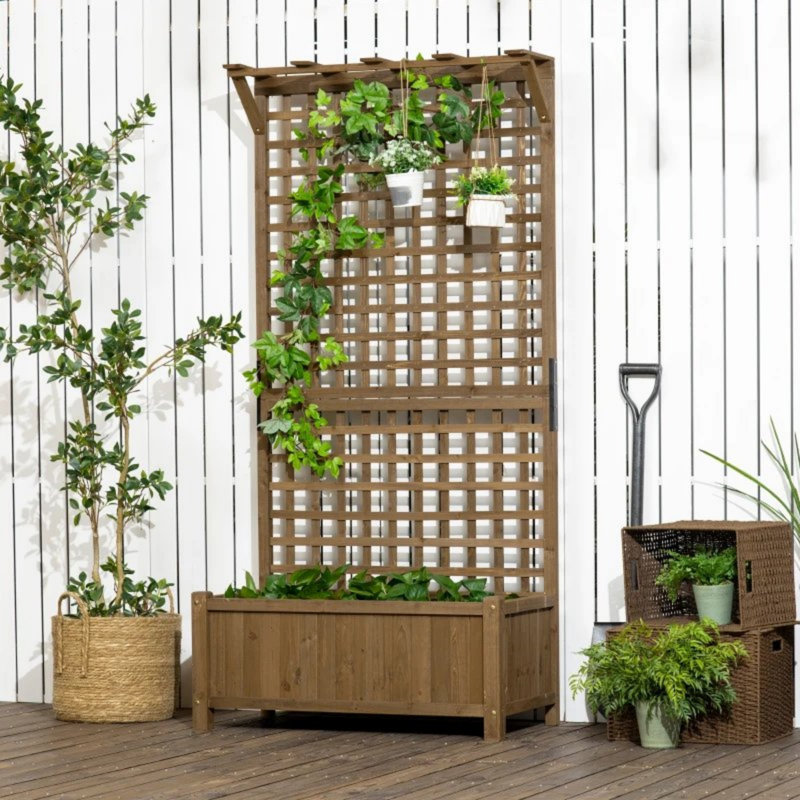 Elevated Planter, Brown