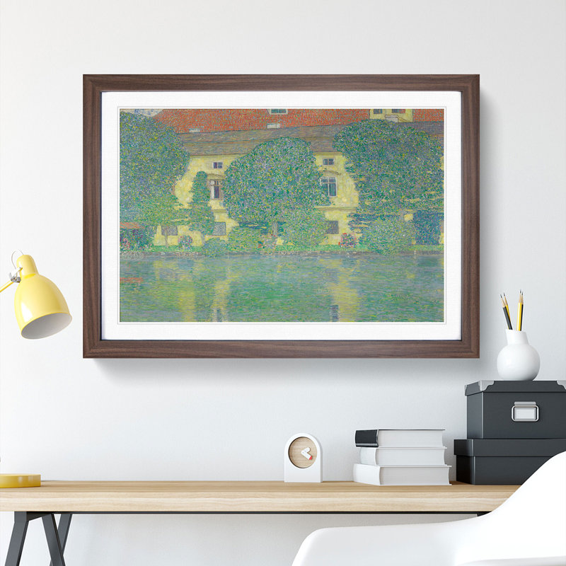 Attersee Iii by Gustav Klimt - Picture Frame Graphic Art, Walnut Framed, 36cm H x 48cm W x 2cm D