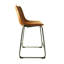 Winding Upholstered Counter Stool with Metal Frame-30896581