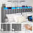 Queen Size Bed Frame with Headboard and 2 Storage Drawers, Upholstered Bed Built-In LED Lights and Charging Station-1722278763