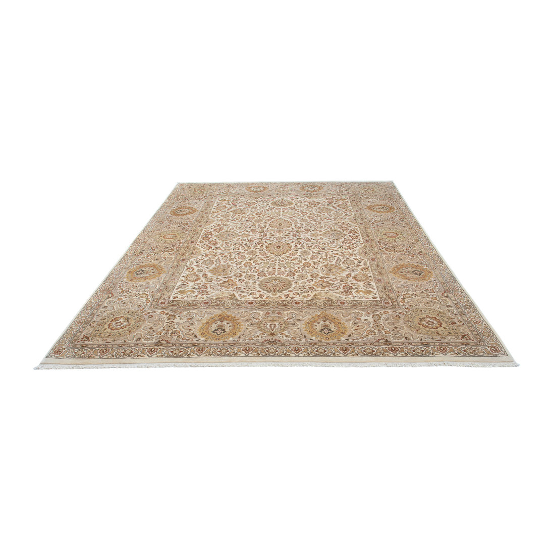 Handgefertigter Teppich Ahlefeld in Beige