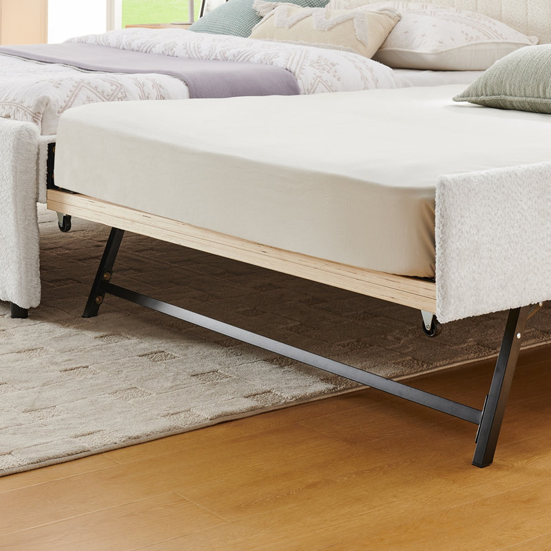 Lit simple Hund Trundle, Beige, Full / Double