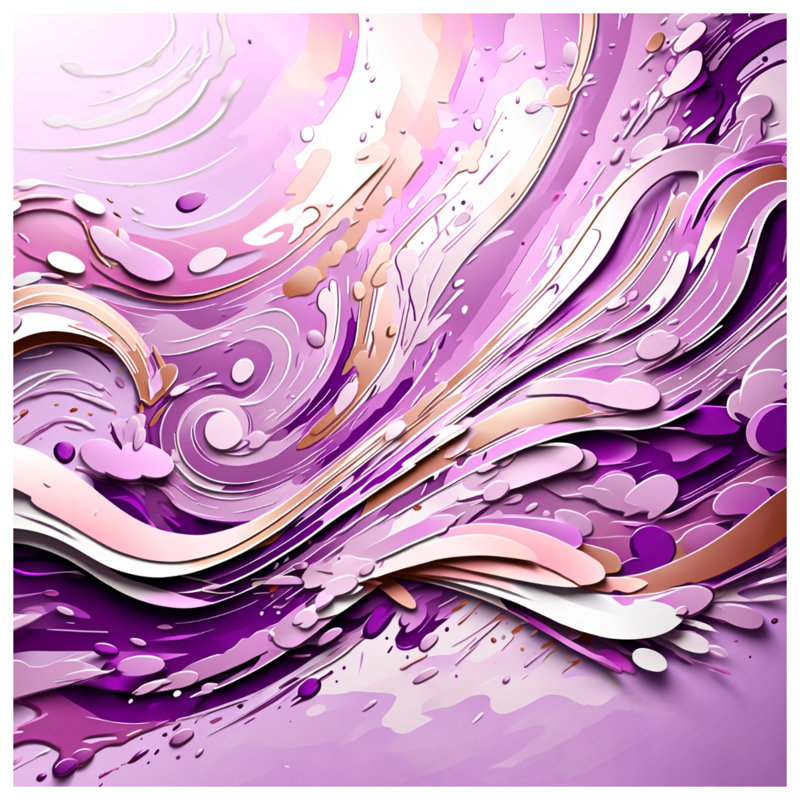 Purple Swirl Abstract Double Sided Throw Pillows, 14 x 14 inches