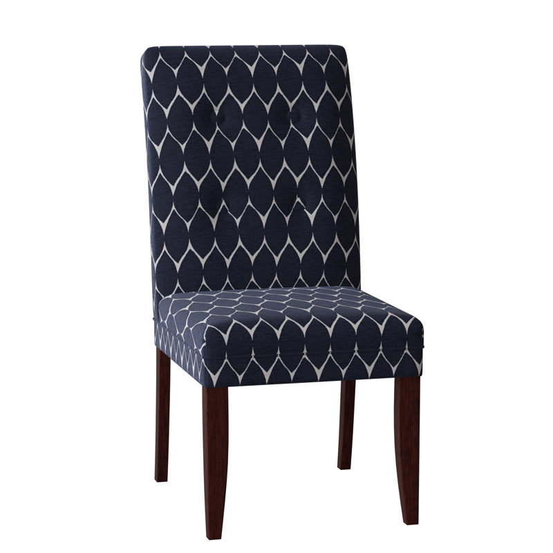 Chaise d'appoint rembourrée Halene, Rôti français, Marine