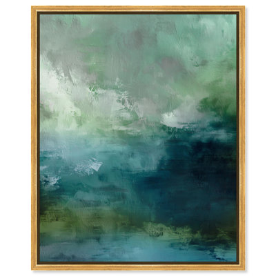 «Green and Blue Mist», reproduction d'art sur toile par Art Remedy