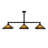 Tinyah 3 - Light Craftsman Brown Pool Table Lights Pendant