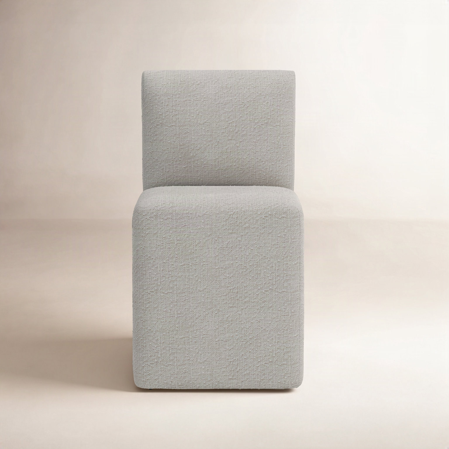 Mendy Linen Parsons Dining Chair, Classic Elephant Boucle