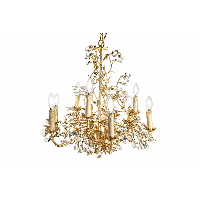 Lustre en cristal crème 9 lumières Eclectic