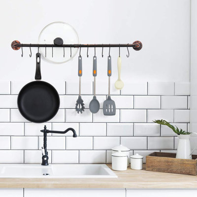 Metal Round Wall Mounted Pot Rack