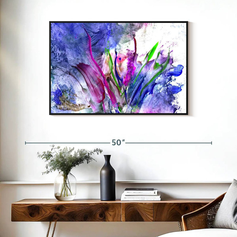 Avery Abstract Flower, 25" H x 37" W